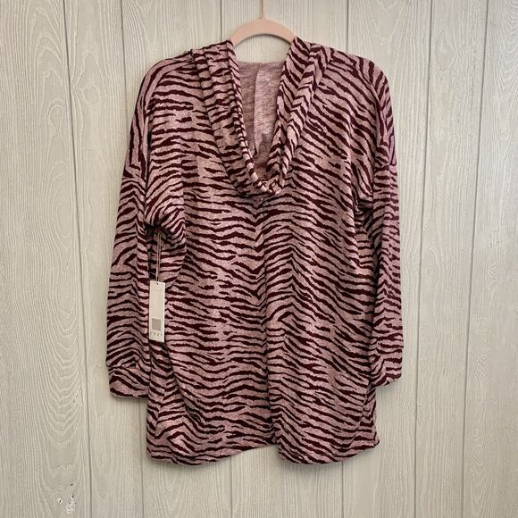 Cozy Cardigan Sweater Mackenzie Pink Hooded Size Small NWT - Picture 4 of 4